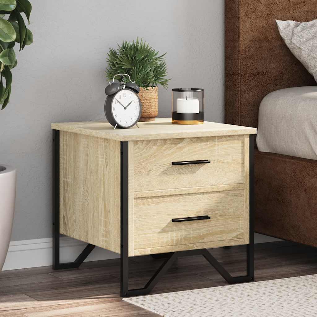Table de chevet chêne sonoma 40x41x40 cm bois d'ingénierie - XIOS