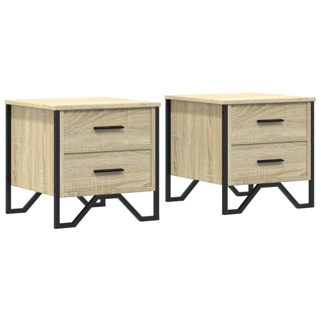 Tables de chevet 2 pcs chêne sonoma 40x41x40 cm bois ingénierie - XIOS