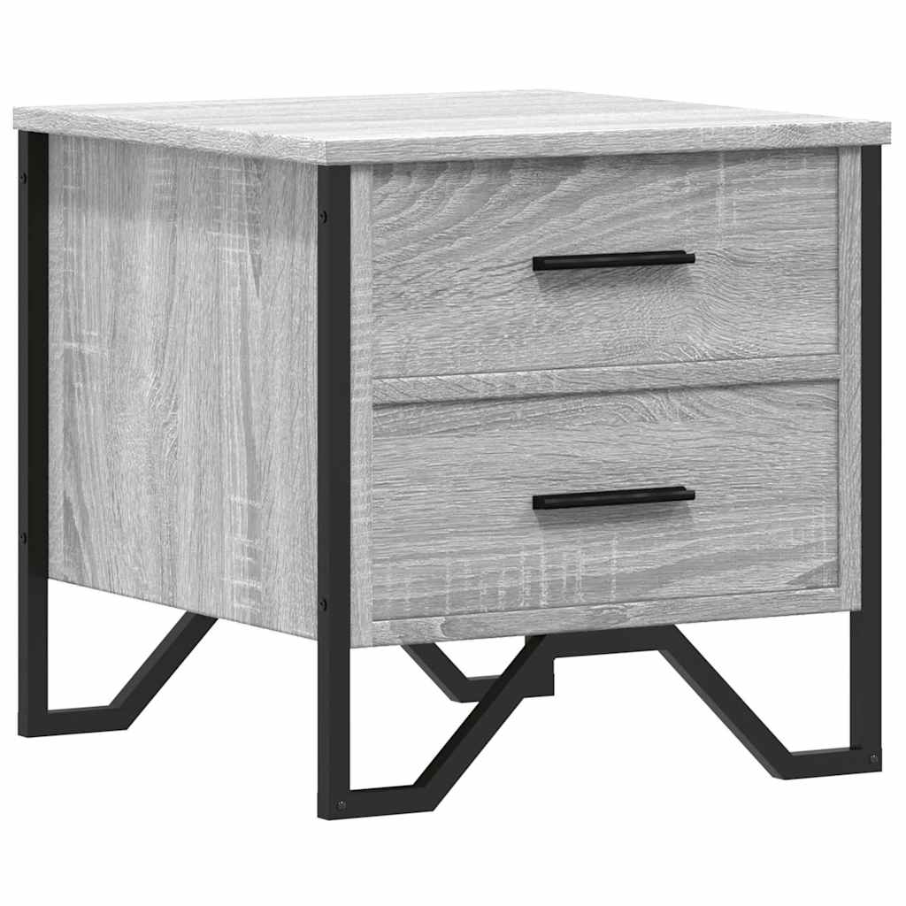 Table de chevet sonoma gris 40x41x40 cm bois d'ingénierie - XIOS