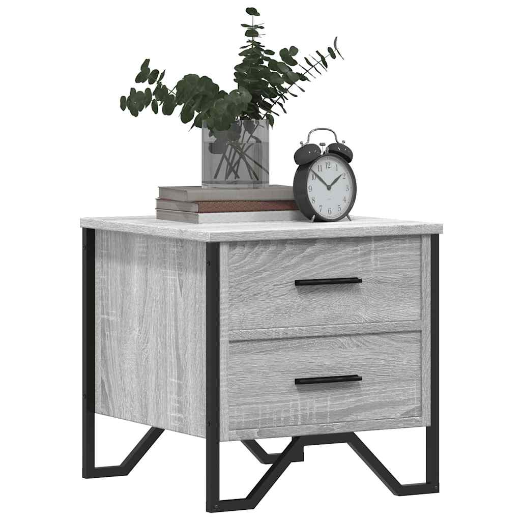 Table de chevet sonoma gris 40x41x40 cm bois d'ingénierie - XIOS