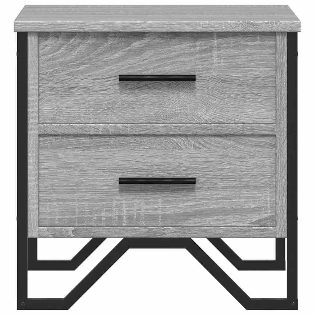 Table de chevet sonoma gris 40x41x40 cm bois d'ingénierie - XIOS