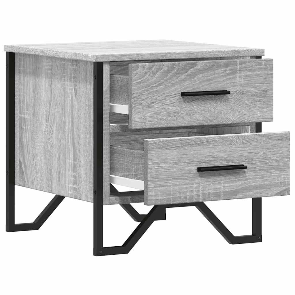 Table de chevet sonoma gris 40x41x40 cm bois d'ingénierie - XIOS