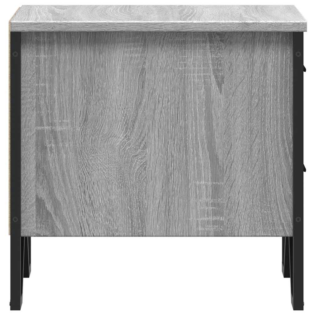 Table de chevet sonoma gris 40x41x40 cm bois d'ingénierie - XIOS