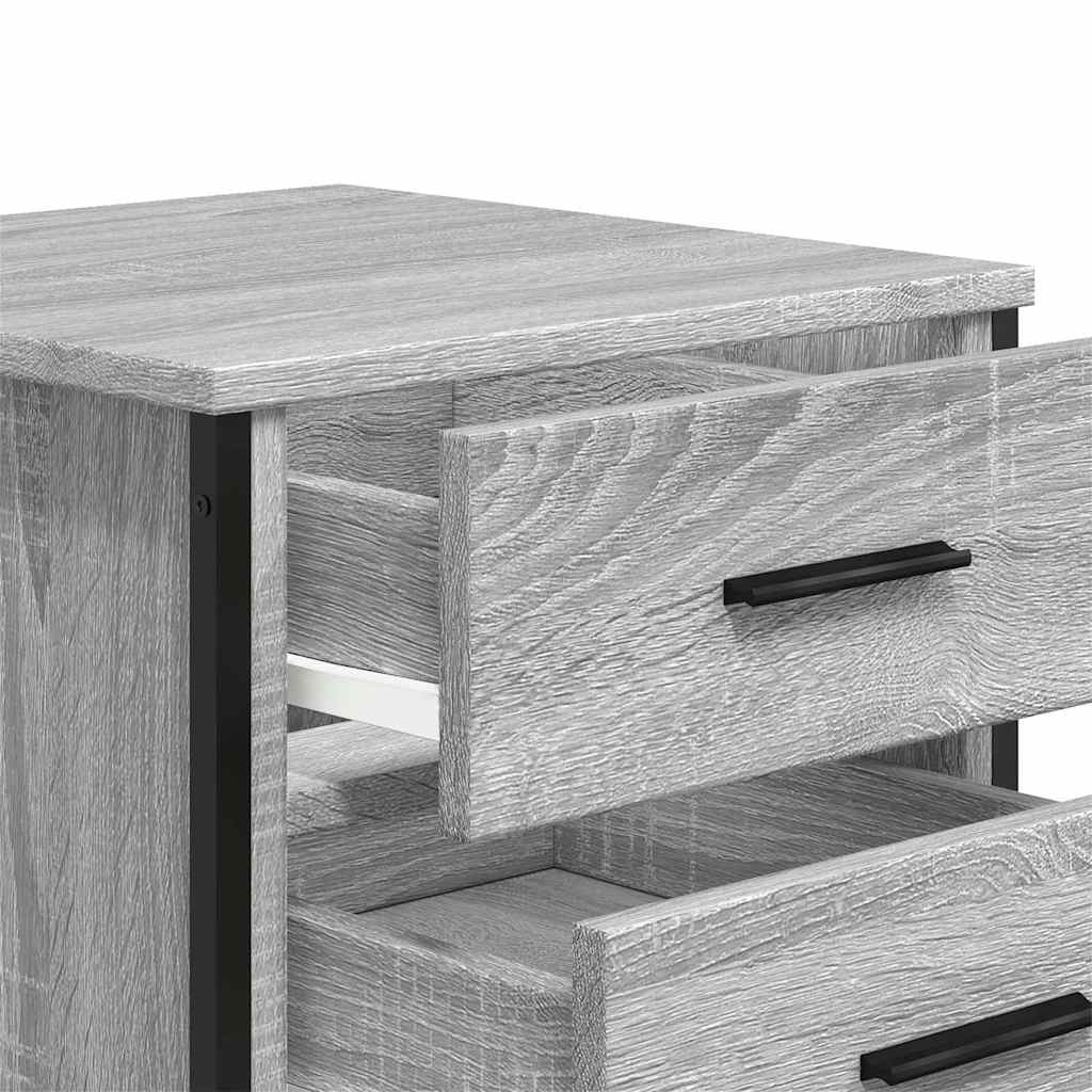 Table de chevet sonoma gris 40x41x40 cm bois d'ingénierie - XIOS
