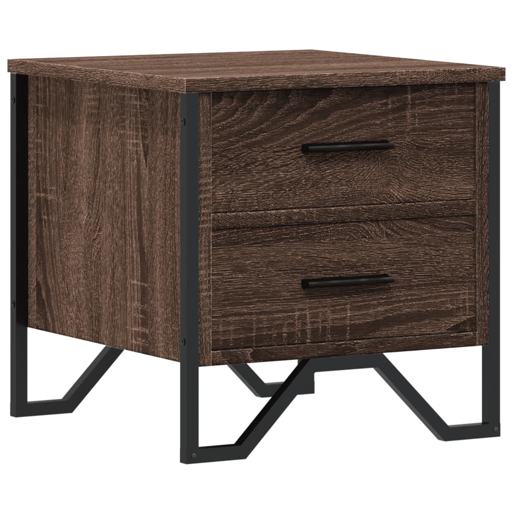 Table de chevet chêne marron 40x41x40 cm bois d’ingénierie - XIOS