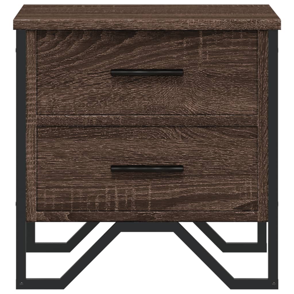 Table de chevet chêne marron 40x41x40 cm bois d’ingénierie - XIOS