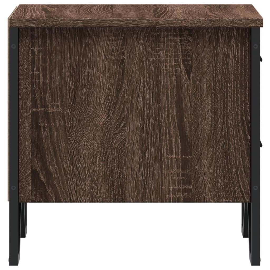 Table de chevet chêne marron 40x41x40 cm bois d’ingénierie - XIOS