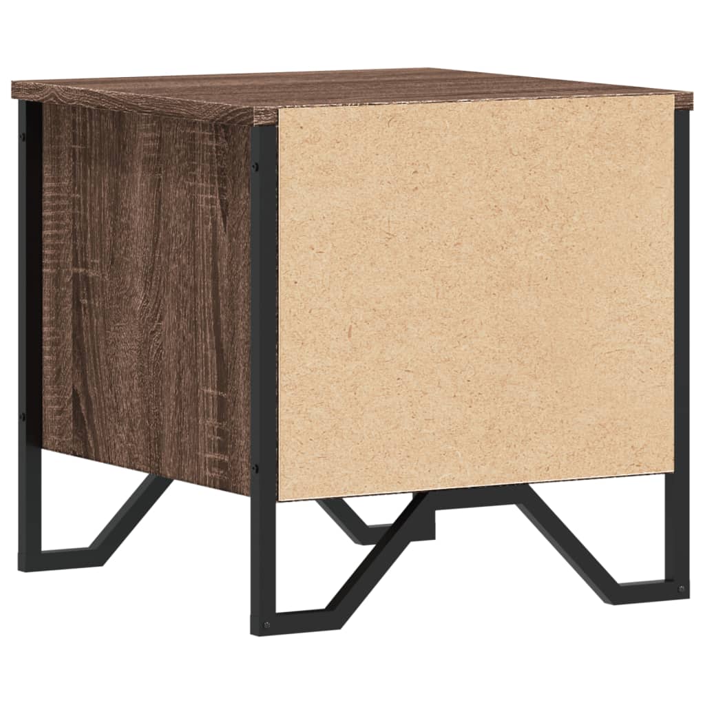 Table de chevet chêne marron 40x41x40 cm bois d’ingénierie - XIOS