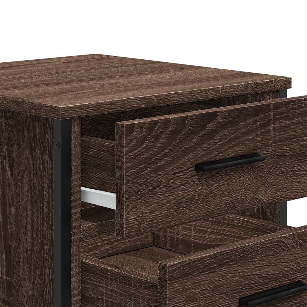 Table de chevet chêne marron 40x41x40 cm bois d’ingénierie - XIOS