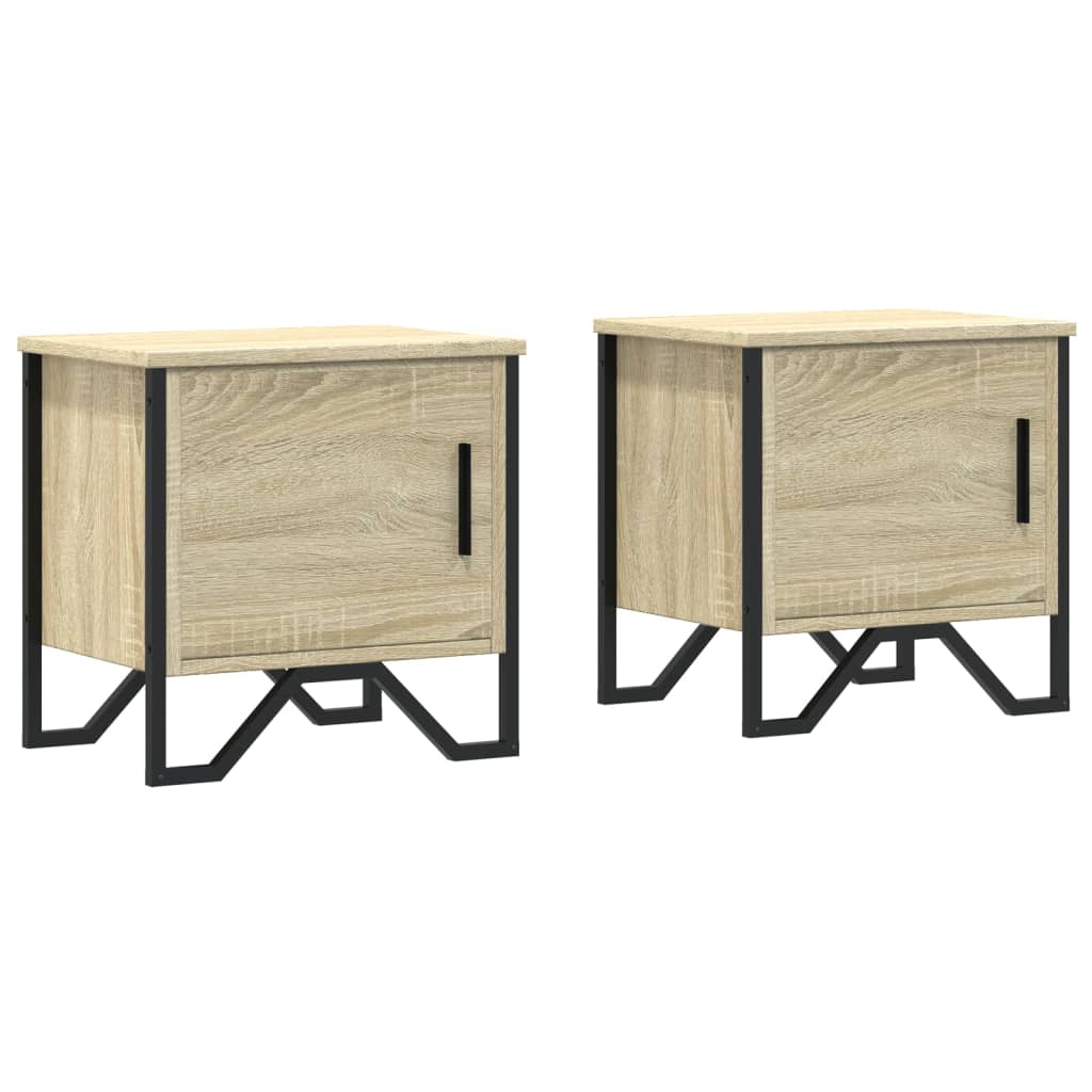 Tables de chevet 2 pcs Chêne sonoma 40 x 30 x 40 cm Aggloméré - XIOS