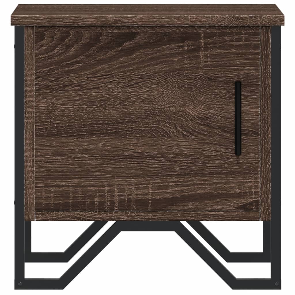 Table de chevet chêne marron 40x30x40 cm bois d'ingénierie - XIOS