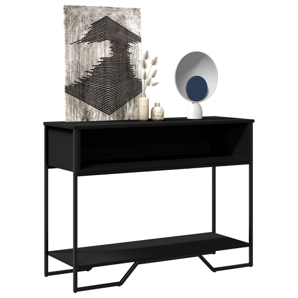Table console noir 100x35x74,5 cm bois d'ingénierie - XIOS