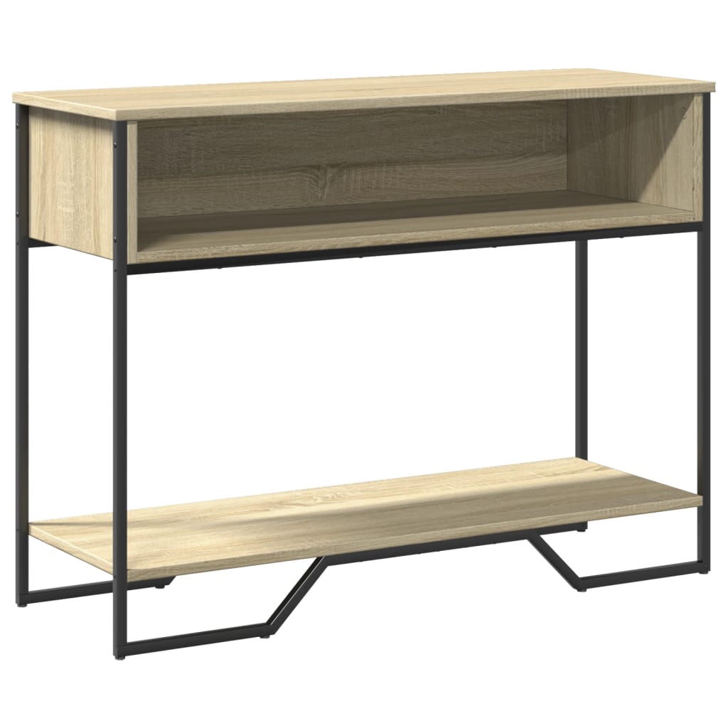 Table console chêne sonoma 100x35x74,5 cm bois d'ingénierie - XIOS