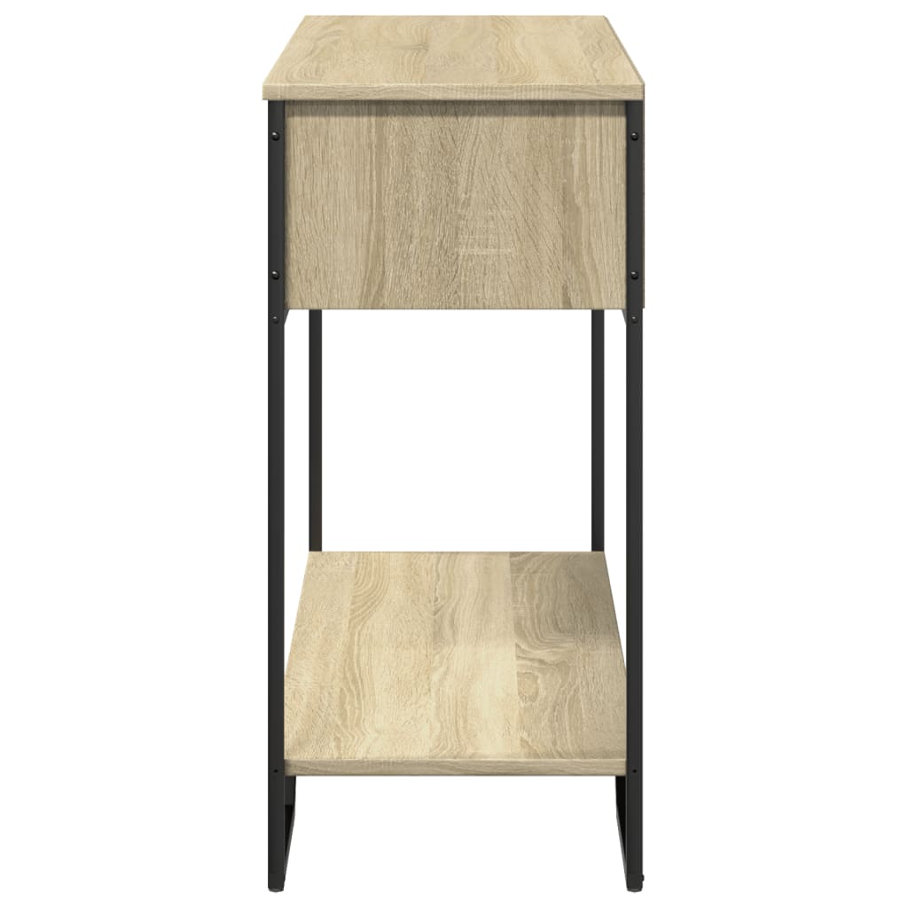 Table console chêne sonoma 100x35x74,5 cm bois d'ingénierie - XIOS
