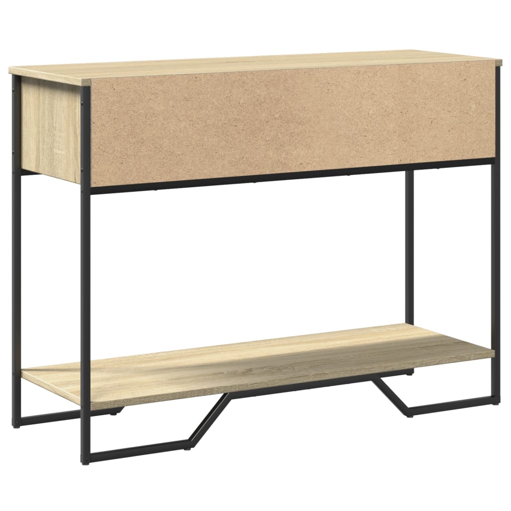 Table console chêne sonoma 100x35x74,5 cm bois d'ingénierie - XIOS