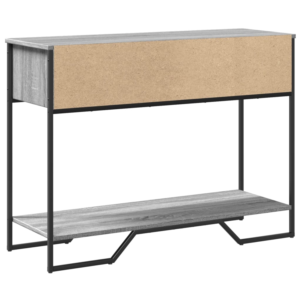 Table console sonoma gris 100x35x74,5 cm bois d'ingénierie - XIOS
