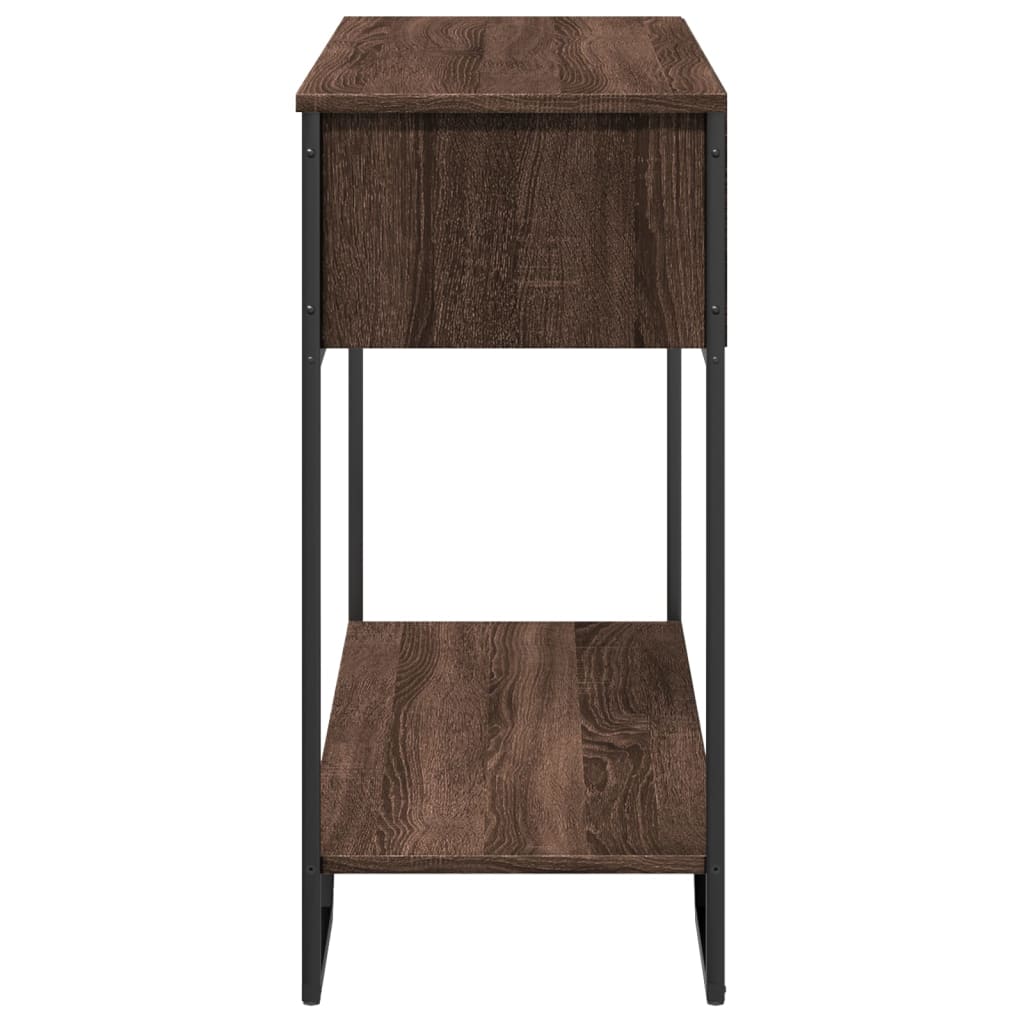 Table console chêne marron 100x35x74,5 cm bois d'ingénierie - XIOS