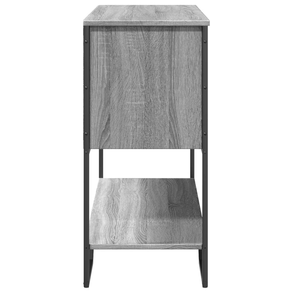 Table console sonoma gris 100x35x74,5 cm bois d'ingénierie - XIOS