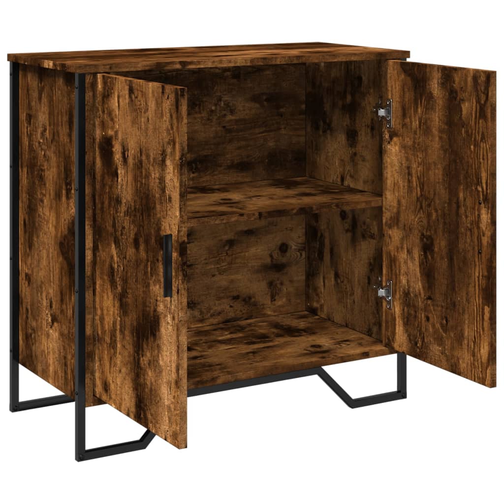 Buffet chêne fumé 78x35,5x74,5 cm bois d'ingénierie - XIOS