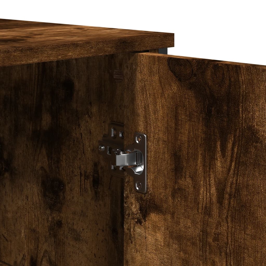 Buffet chêne fumé 78x35,5x74,5 cm bois d'ingénierie - XIOS