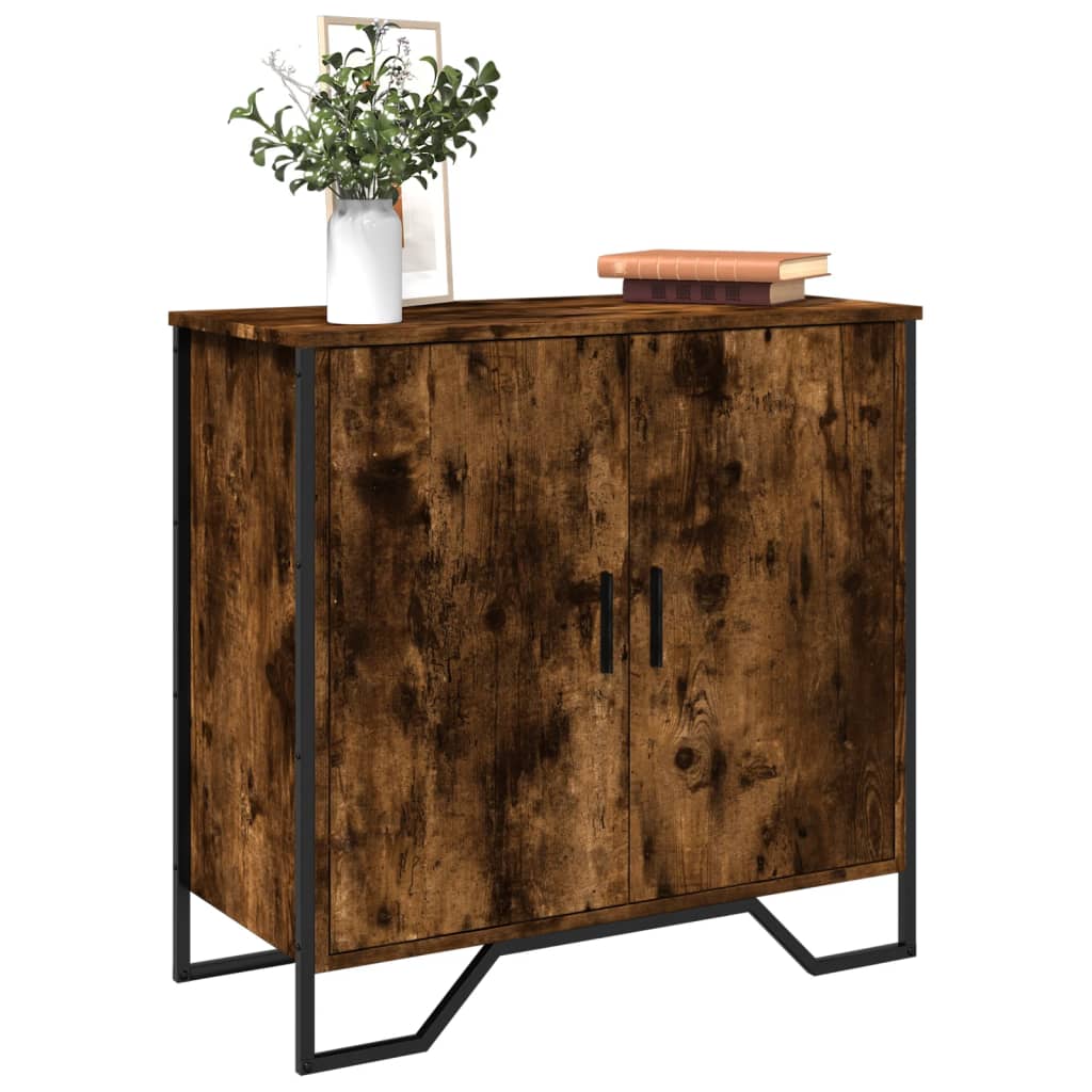 Buffet chêne fumé 78x35,5x74,5 cm bois d'ingénierie - XIOS