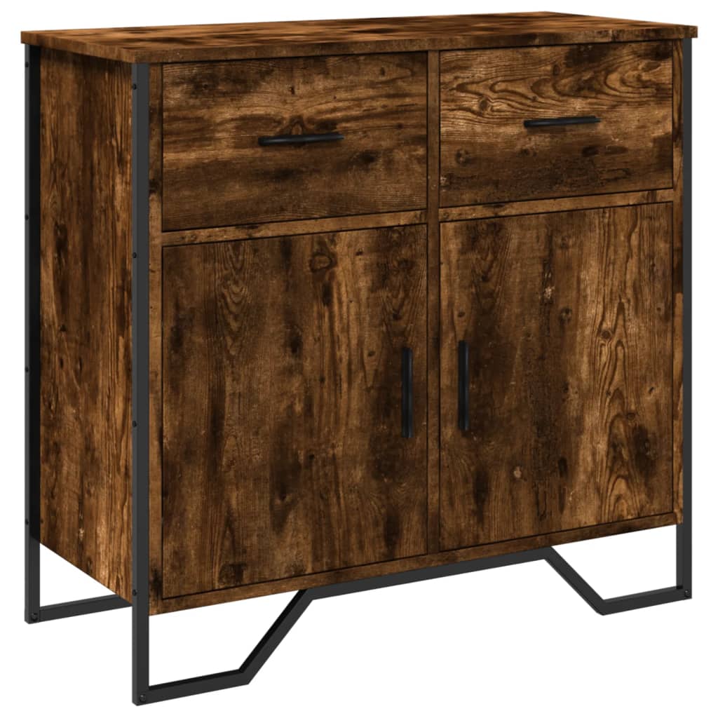 Buffet chêne fumé 79,5x35,5x74,5 cm bois d'ingénierie - XIOS