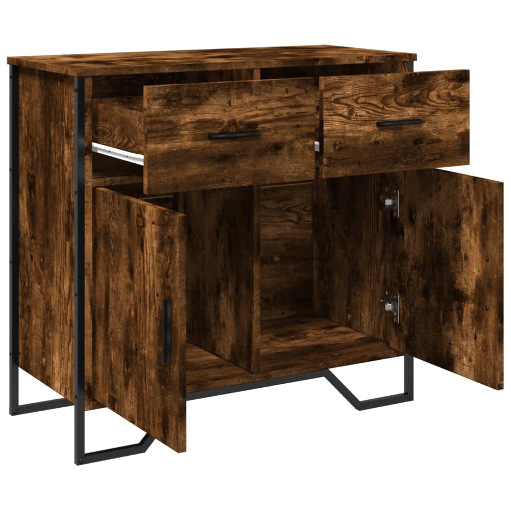 Buffet chêne fumé 79,5x35,5x74,5 cm bois d'ingénierie - XIOS