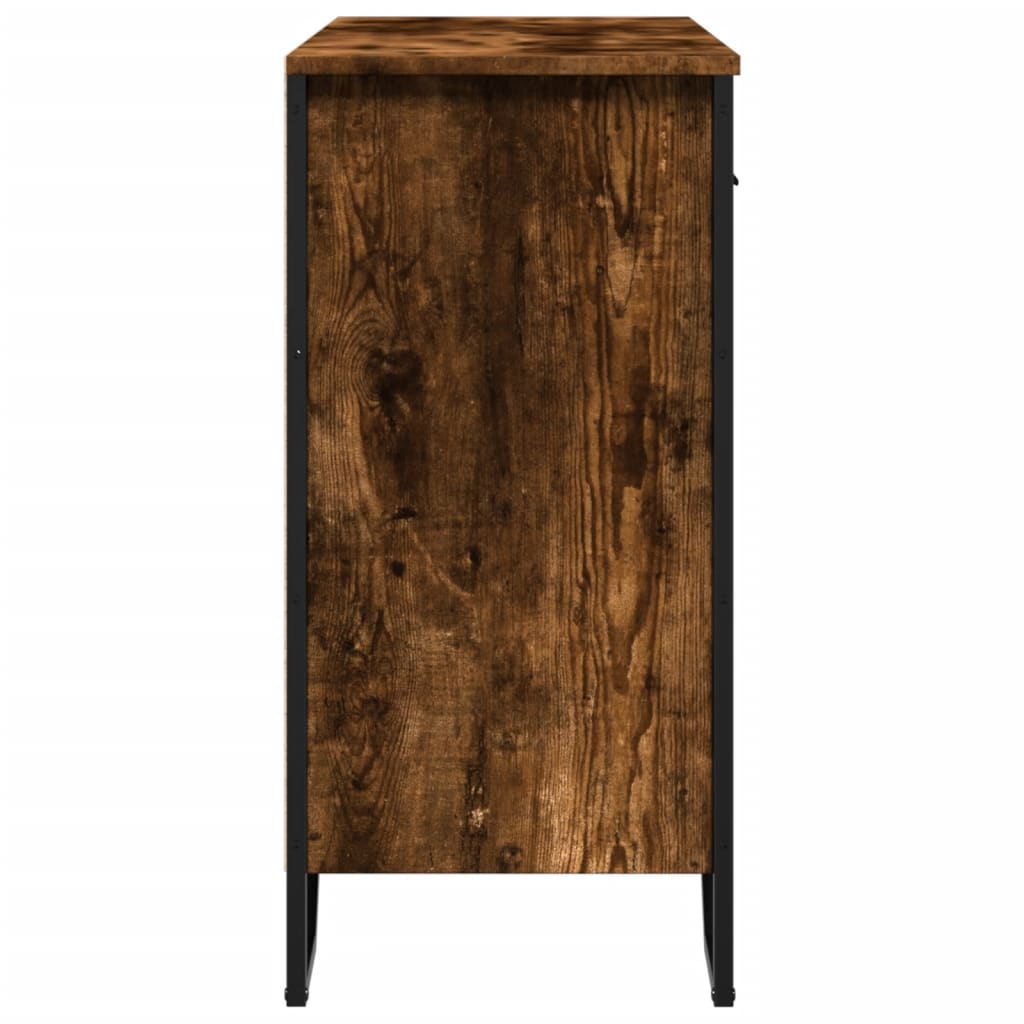 Buffet chêne fumé 79,5x35,5x74,5 cm bois d'ingénierie - XIOS