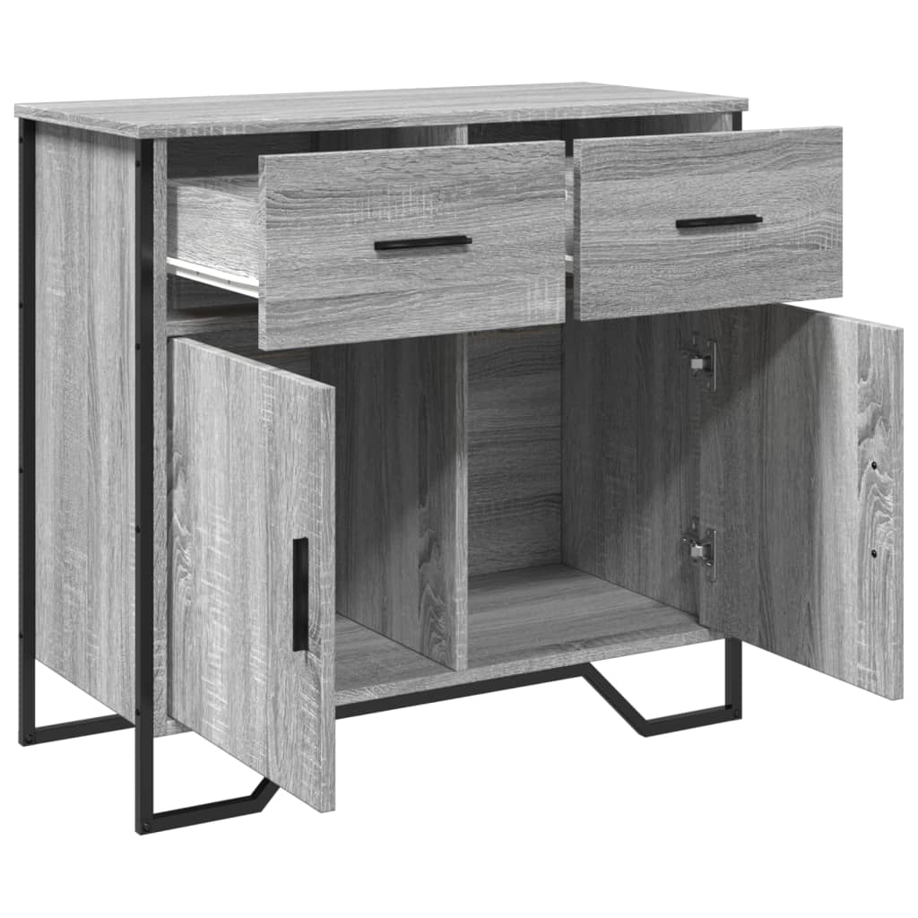 Buffet sonoma gris 79,5x35,5x74,5 cm bois d'ingénierie - XIOS