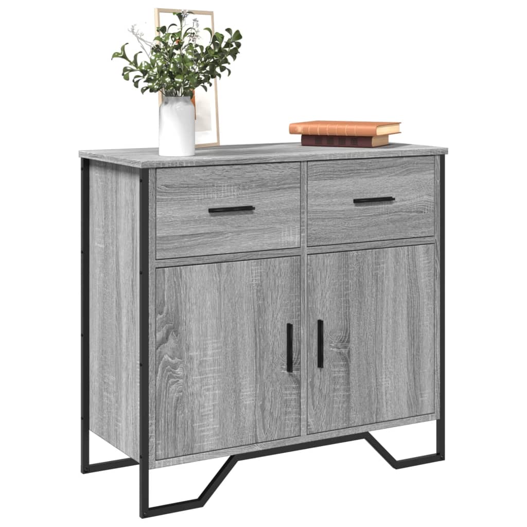 Buffet sonoma gris 79,5x35,5x74,5 cm bois d'ingénierie - XIOS