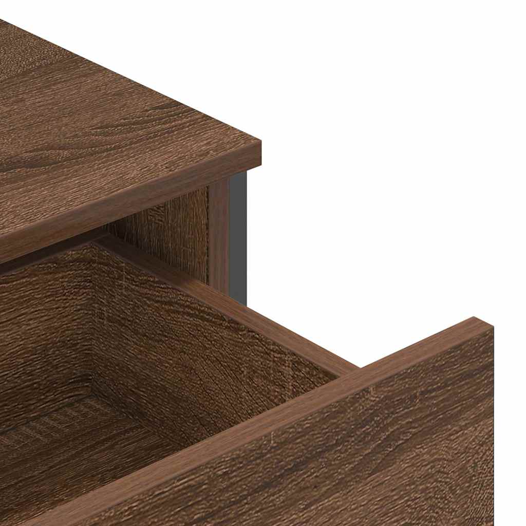 Buffet chêne marron 79,5x35,5x74,5 cm bois d'ingénierie - XIOS