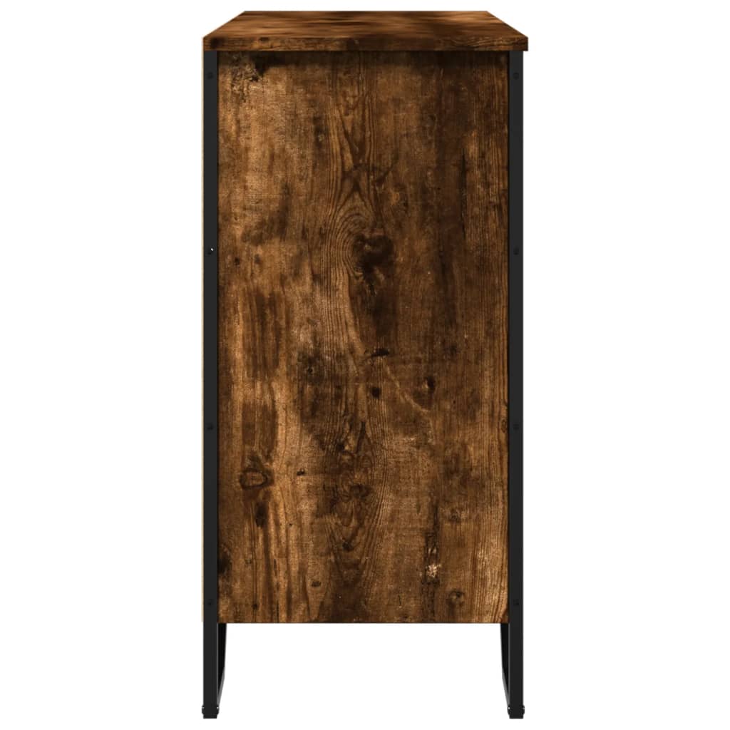Buffet chêne fumé 91x35,5x74,5 cm bois d'ingénierie - XIOS