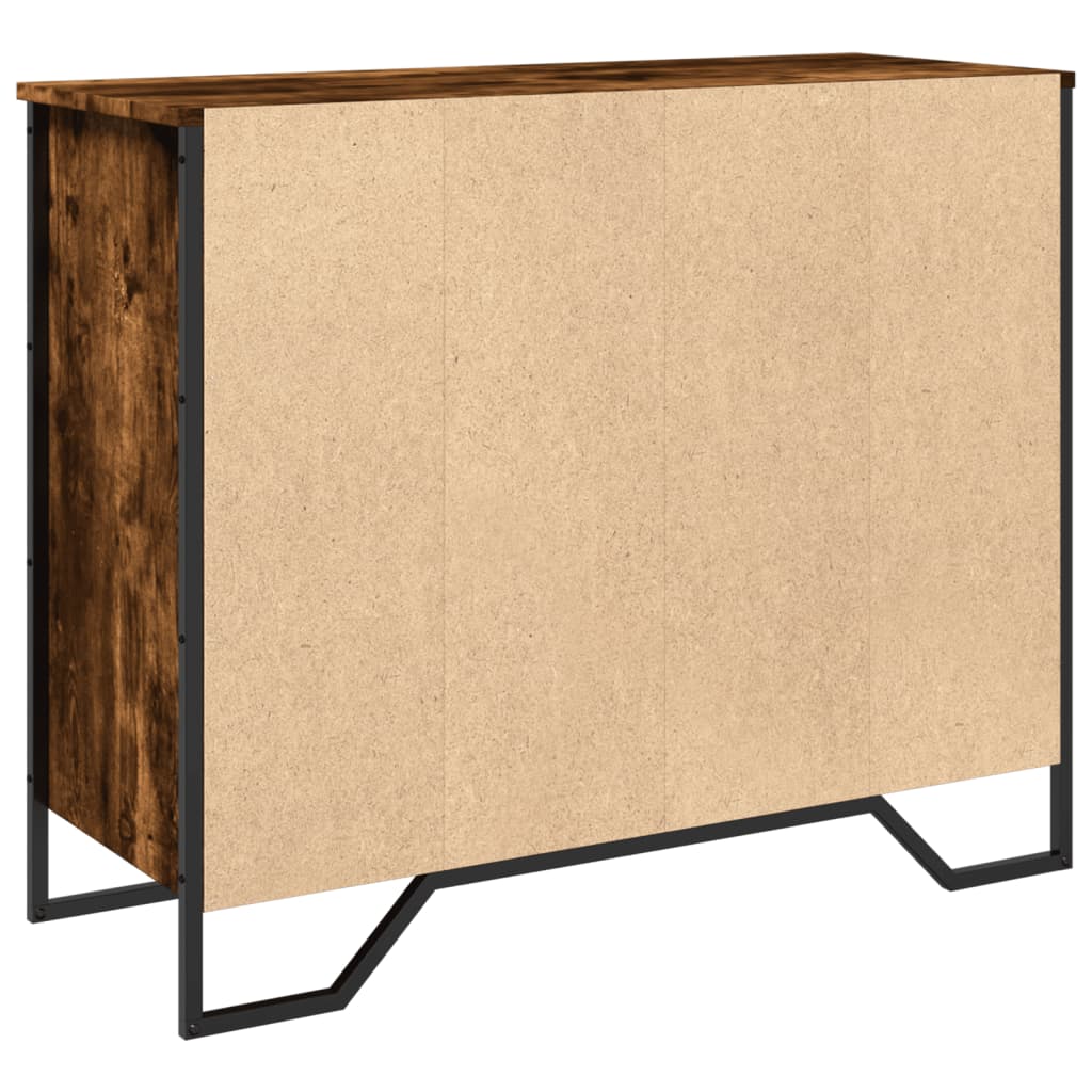 Buffet chêne fumé 91x35,5x74,5 cm bois d'ingénierie - XIOS