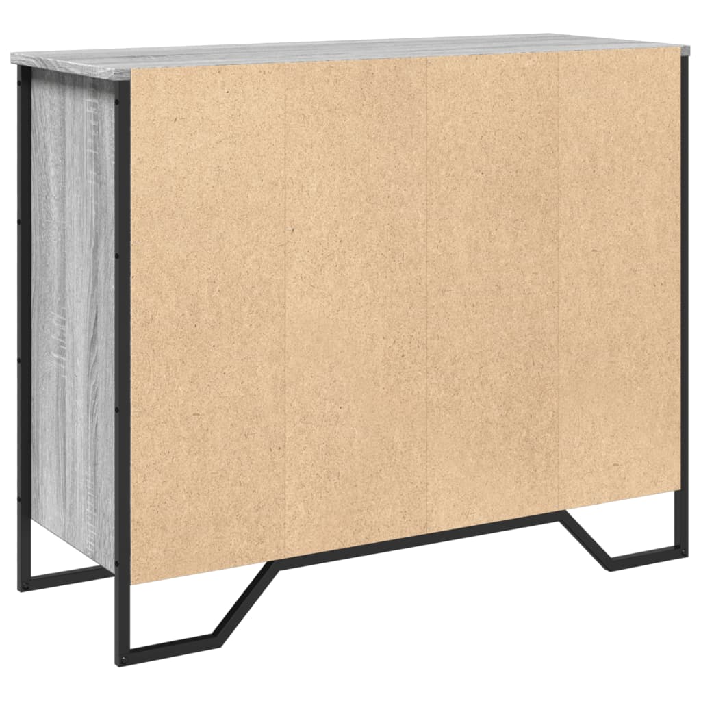 Buffet sonoma gris 91x35,5x74,5 cm bois d'ingénierie - XIOS
