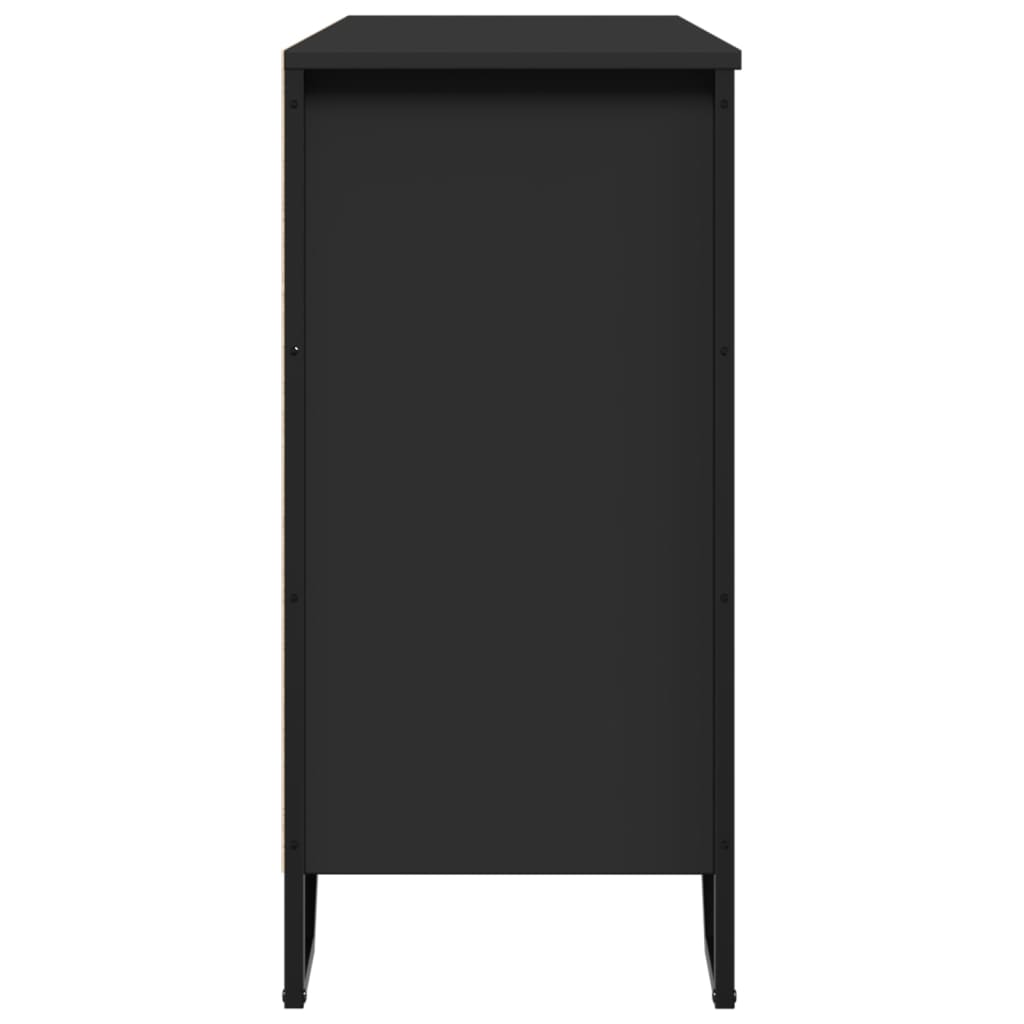 Buffet noir 101x35,5x74,5 cm bois d'ingénierie - XIOS