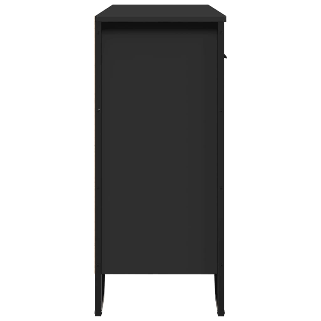 Buffet noir 97x32,5x74,5 cm bois d’ingénierie - XIOS