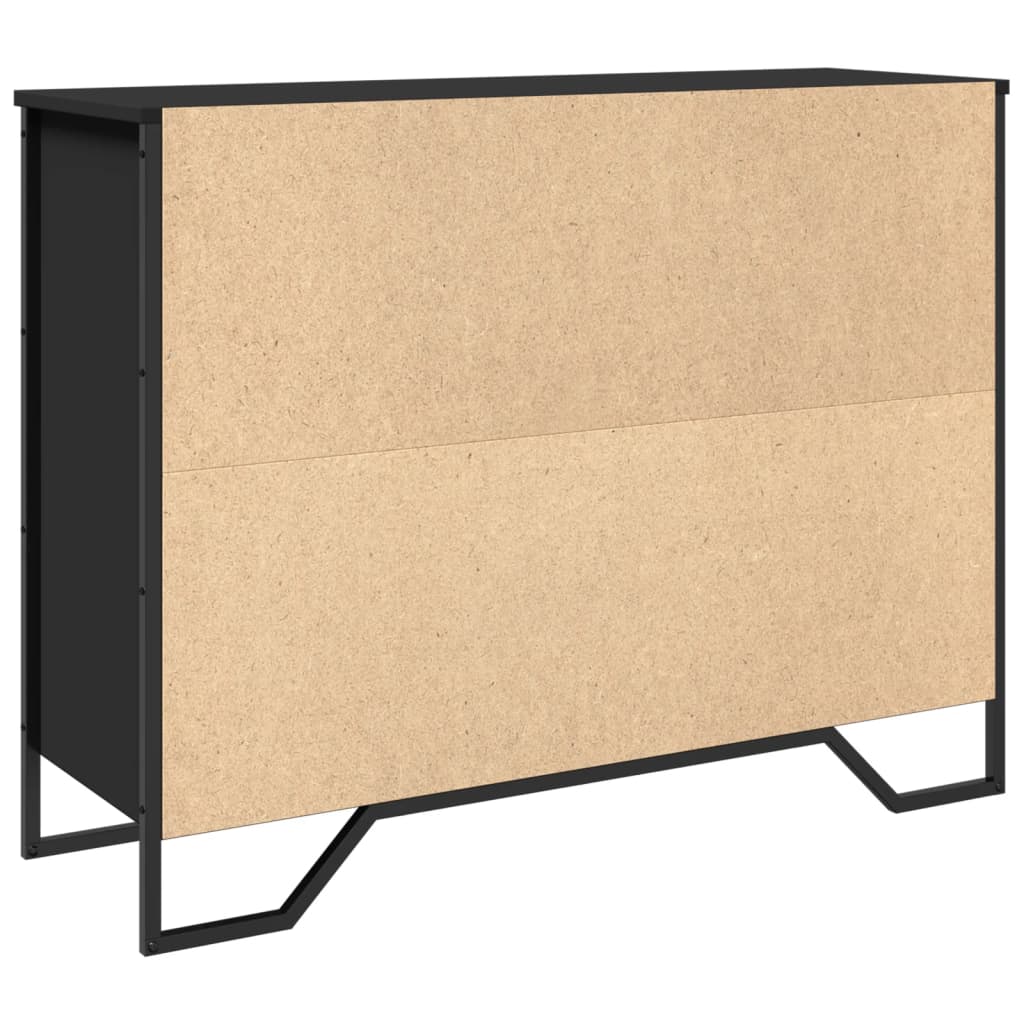 Buffet noir 97x32,5x74,5 cm bois d’ingénierie - XIOS