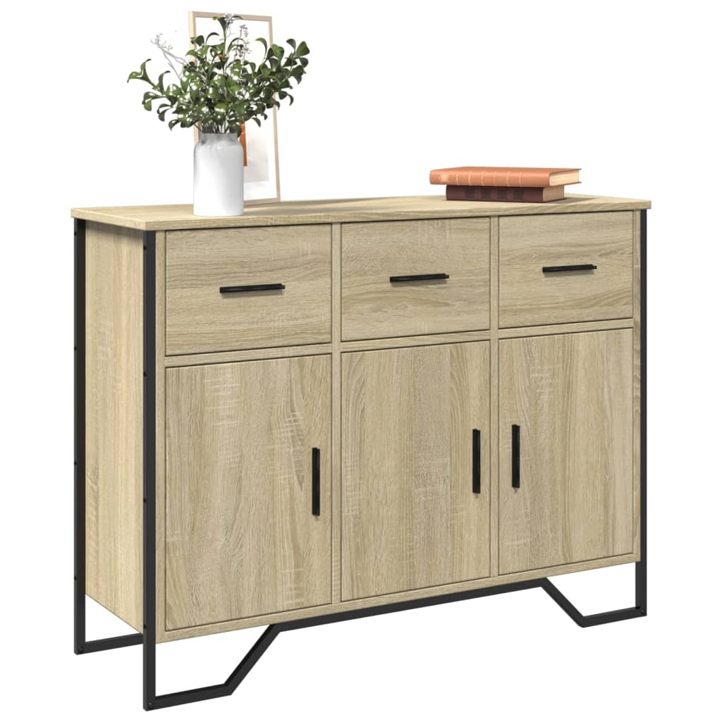 Buffet chêne sonoma 97x32,5x74,5 cm bois d'ingénierie - XIOS