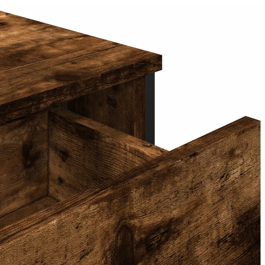 Buffet chêne fumé 97x32,5x74,5 cm bois d'ingénierie - XIOS