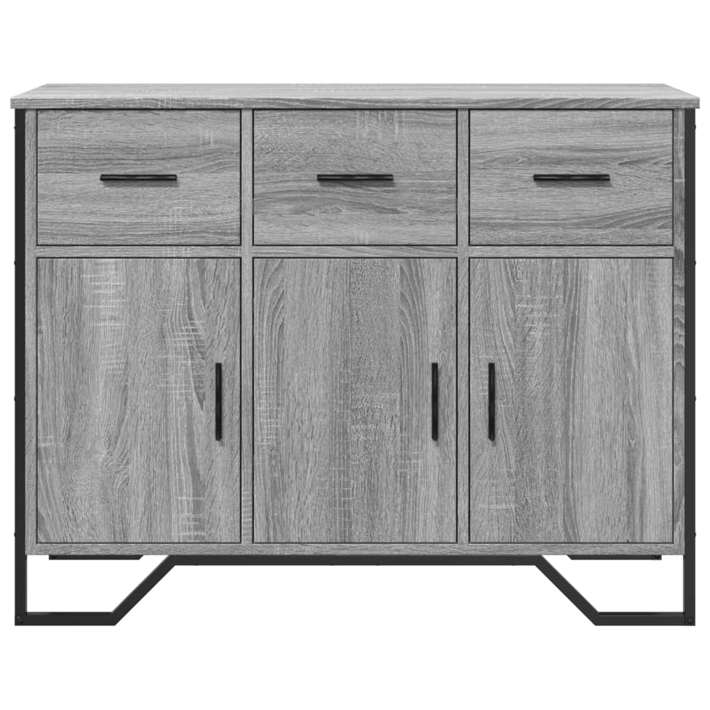 Buffet sonoma gris 97x32,5x74,5 cm bois d'ingénierie - XIOS
