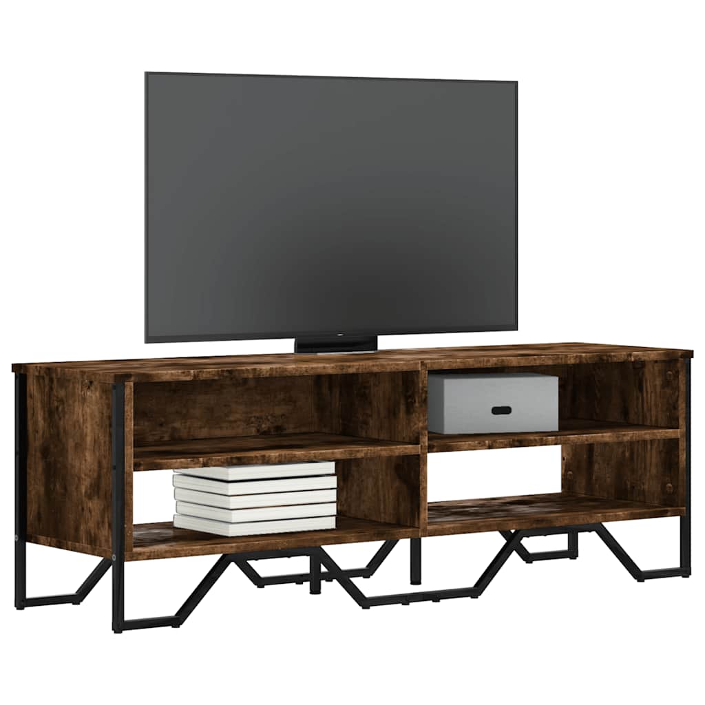 Meuble TV chêne fumé 122x34x41 cm bois d'ingénierie - XIOS
