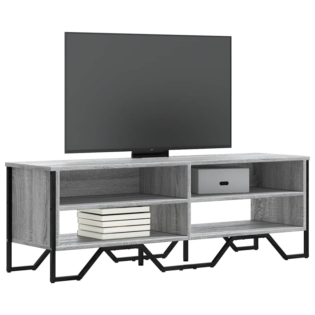 Meuble TV sonoma gris 122x34x41 cm bois d'ingénierie - XIOS