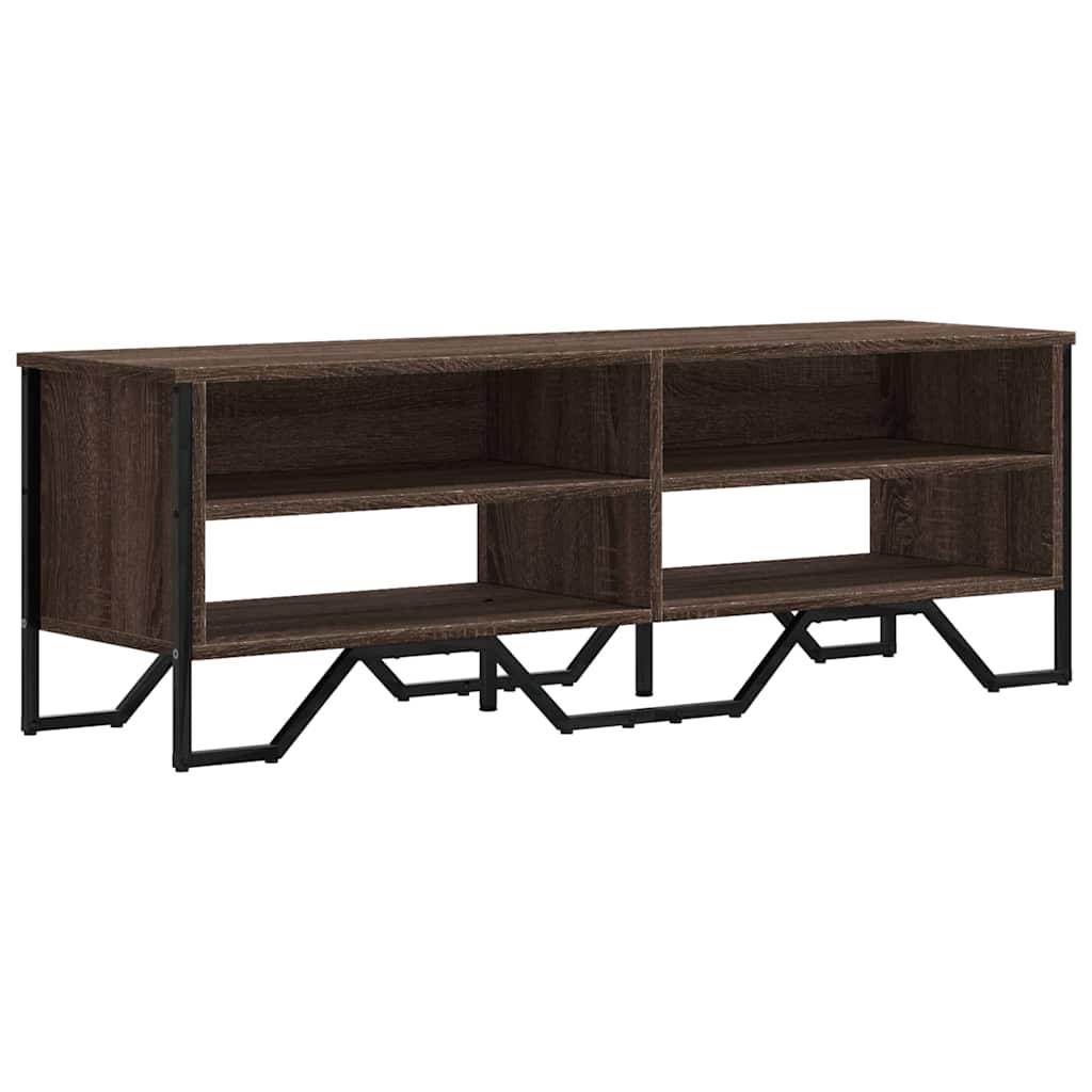 Meuble TV chêne marron 122x34x41 cm bois d'ingénierie - XIOS