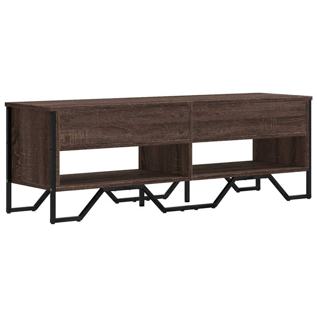 Meuble TV chêne marron 122x34x41 cm bois d'ingénierie - XIOS