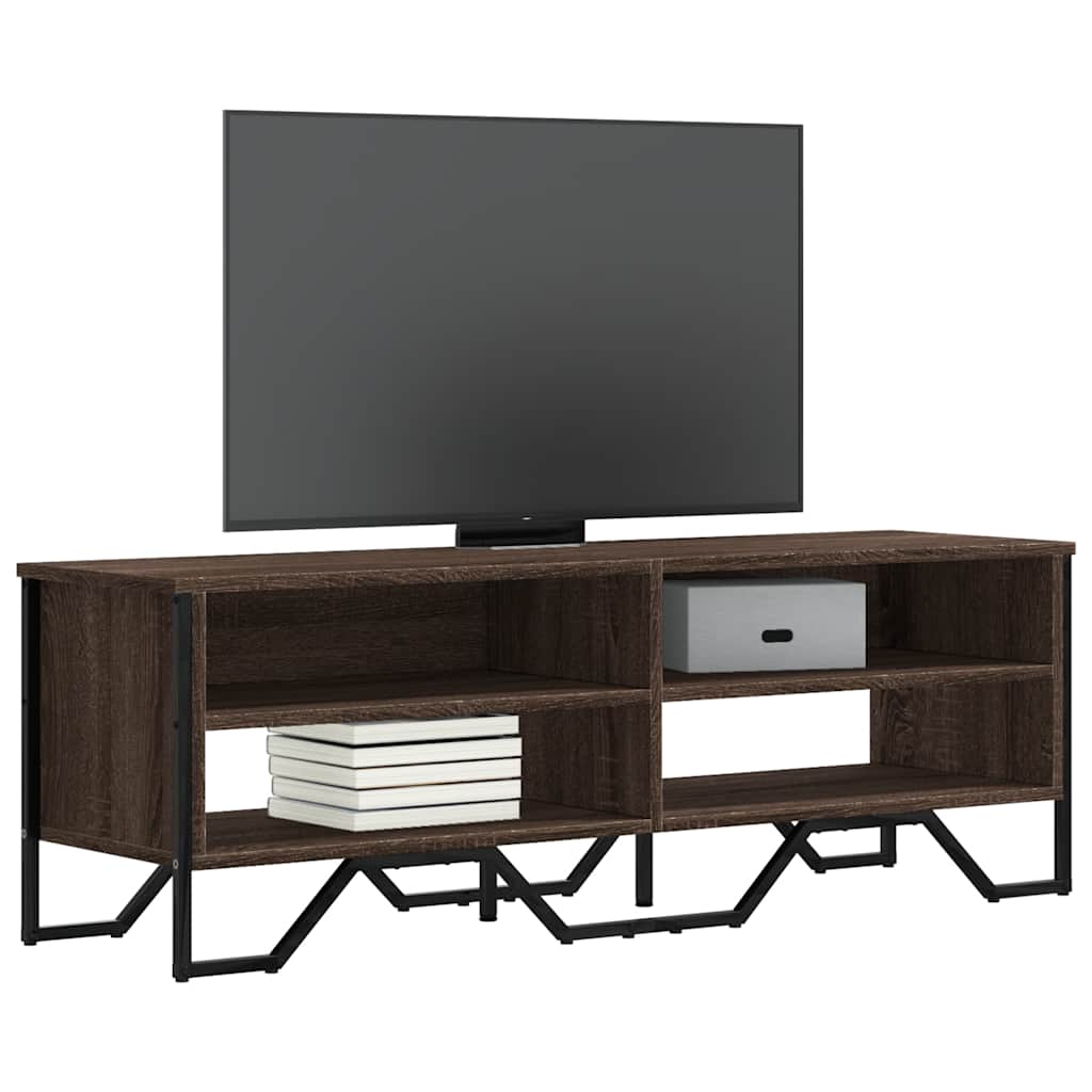 Meuble TV chêne marron 122x34x41 cm bois d'ingénierie - XIOS