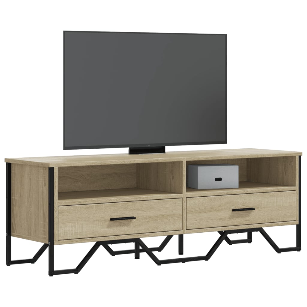 Meuble TV chêne sonoma 122x34x41 cm bois d'ingénierie - XIOS