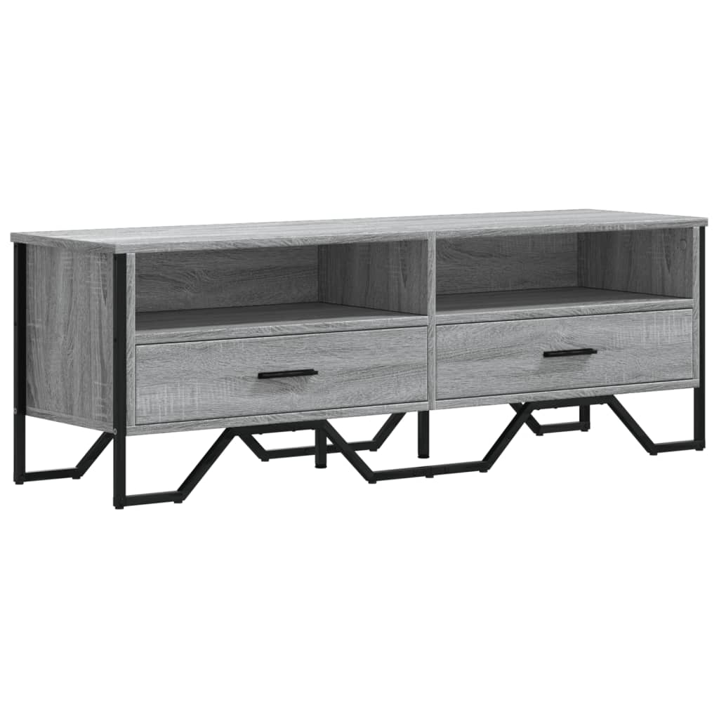 Meuble TV sonoma gris 122x34x41 cm bois d'ingénierie - XIOS