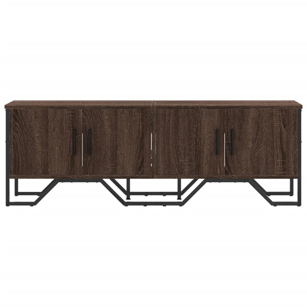 Meuble TV chêne marron 122x34x41 cm bois d'ingénierie - XIOS