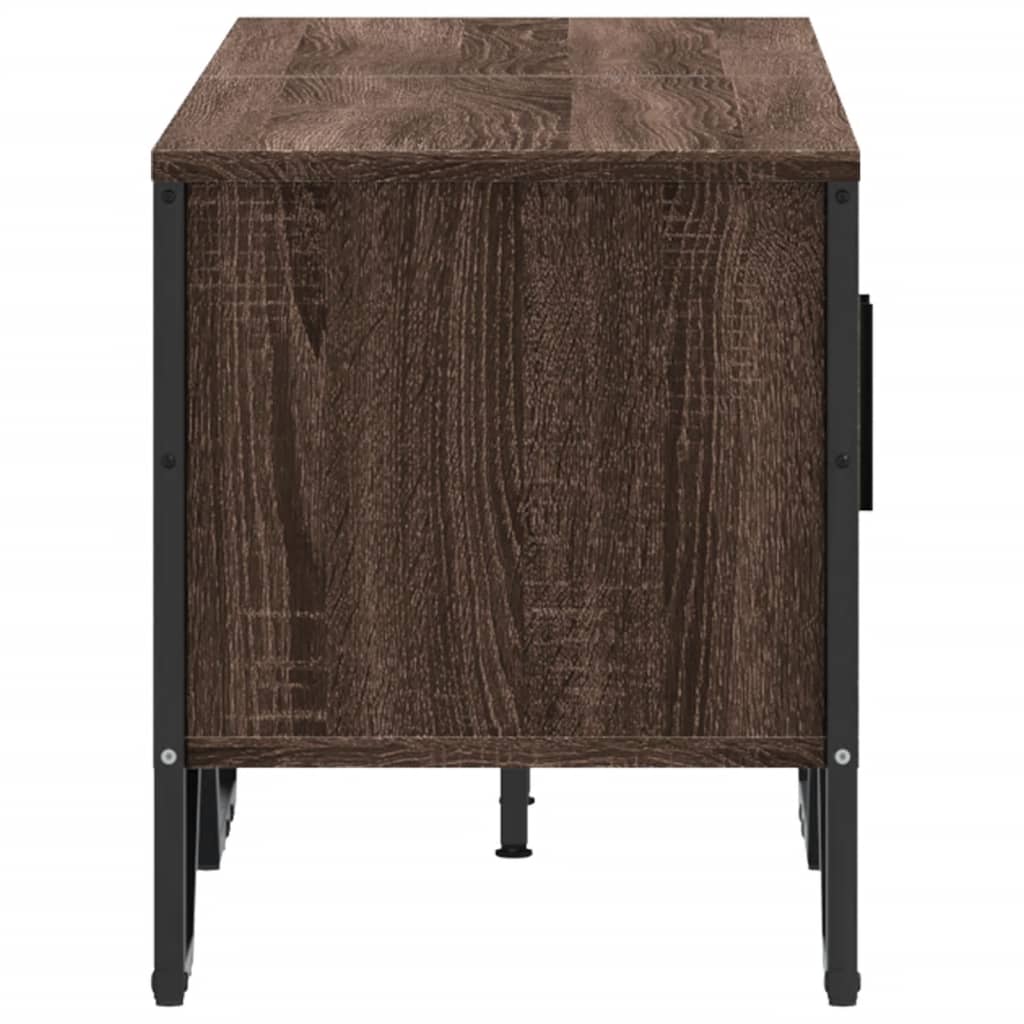Meuble TV chêne marron 122x34x41 cm bois d'ingénierie - XIOS