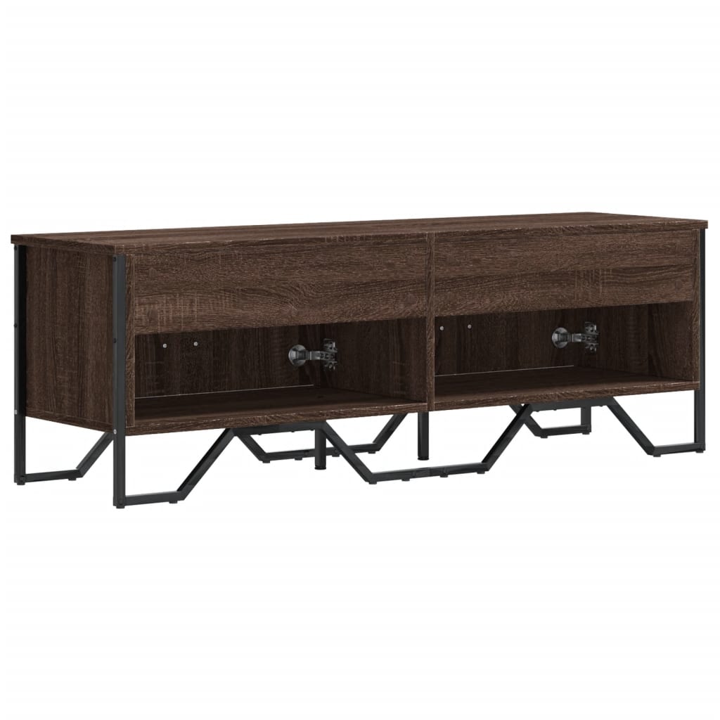 Meuble TV chêne marron 122x34x41 cm bois d'ingénierie - XIOS